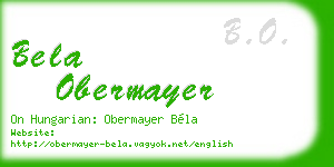 bela obermayer business card